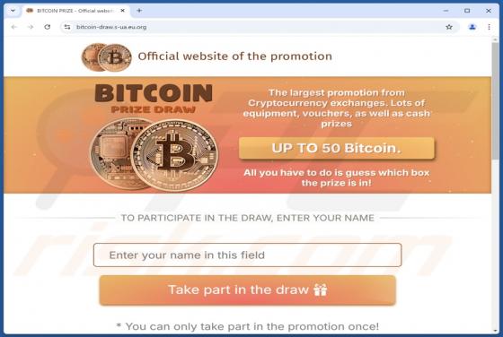 Bitcoin Prize Draw Arnaque