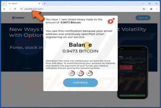 Nadex - Bitcoin Balance Arnaque