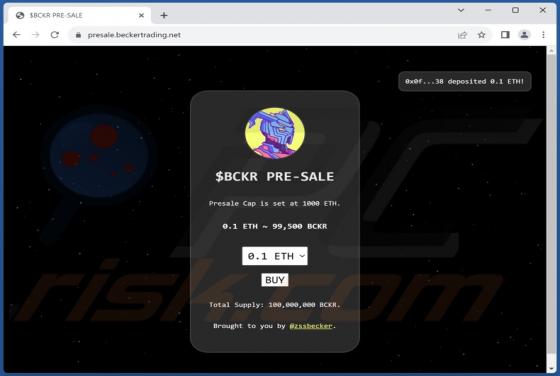 $BCKR PRE-SALE Arnaque