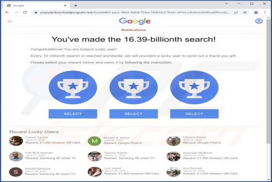You've made the 16.39-billionth search! POP-UP Arnaque