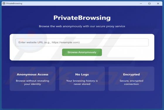 PrivateBrowsing Application potentiellement indésirable
