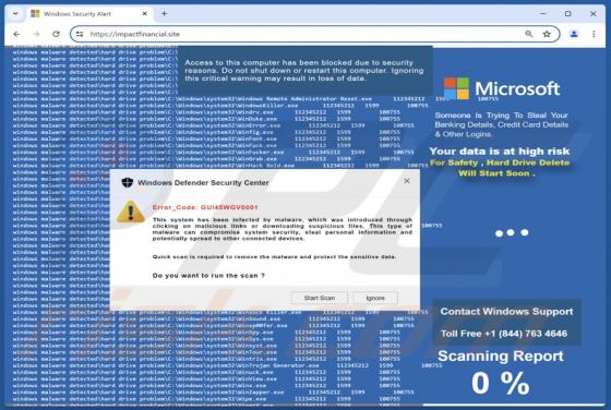 Error_Code: GUI45WGV0001 POP-UP Arnaque