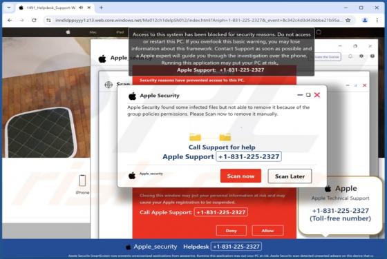 Apple Security Found Some Infected Files POP-UP Arnaque (Mac)
