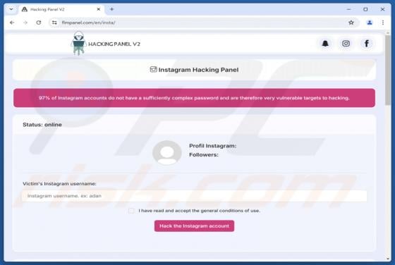 Instagram Account Hack Arnaque