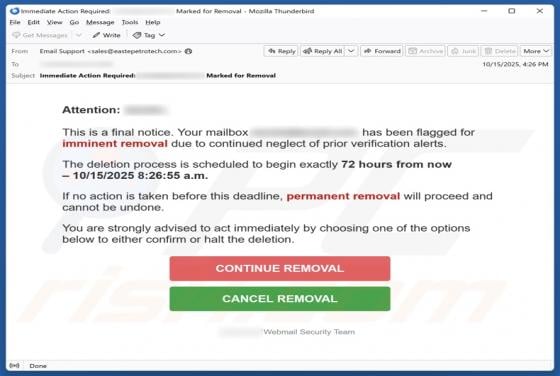Courriel Arnaque Neglect Of Prior Verification Alerts