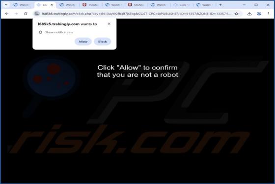 Publicités trahingly.com