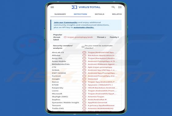 Le malware PromptSpy (Android)
