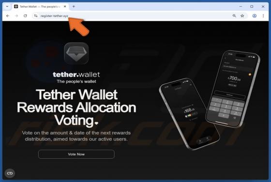 Tether Wallet Voting Rewards arnaque