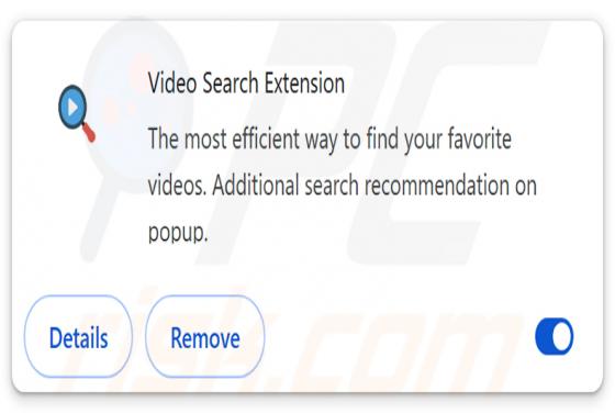 Video Search Extension Pirate de navigateur