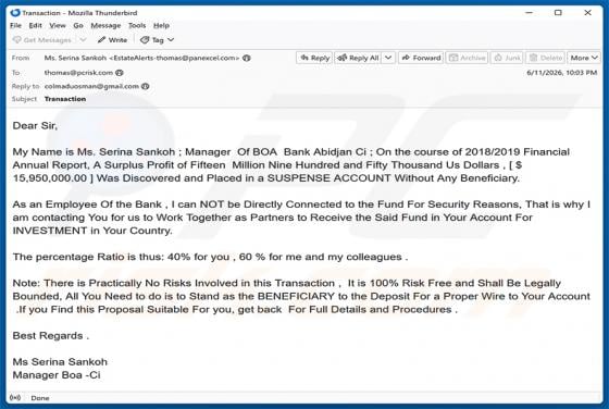 Surplus Profit arnaque par e-mail
