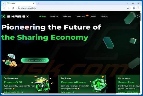 ShareX Airdrop arnaque