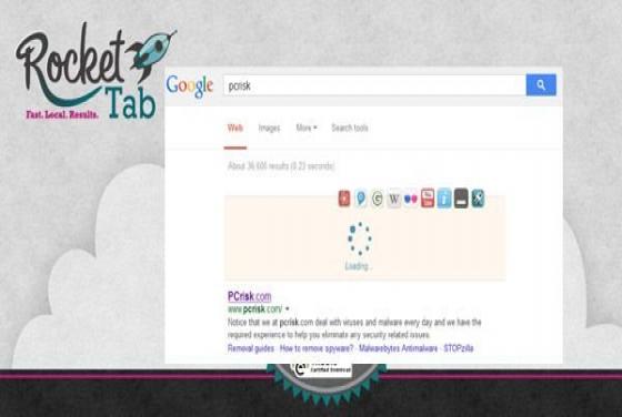 Publicités Rocket Tab