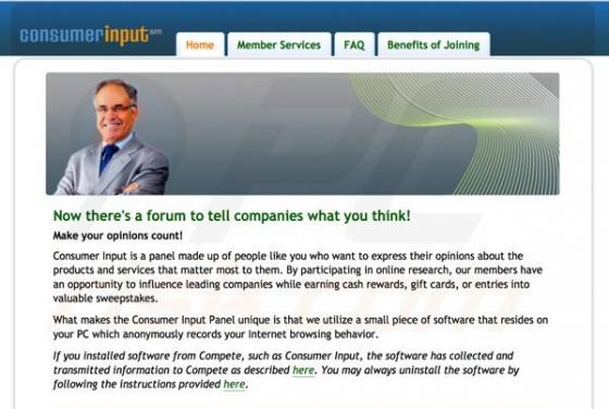 Logiciel de publicité Consumer Input