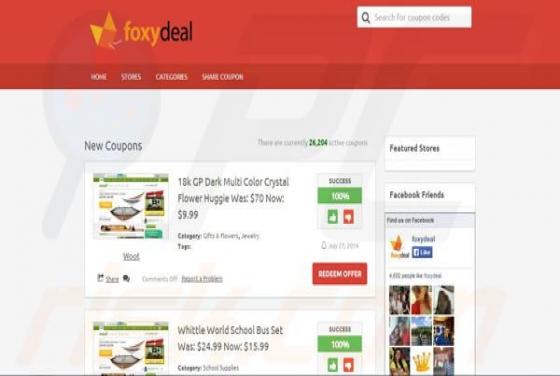 Logiciel de publicité Foxydeal