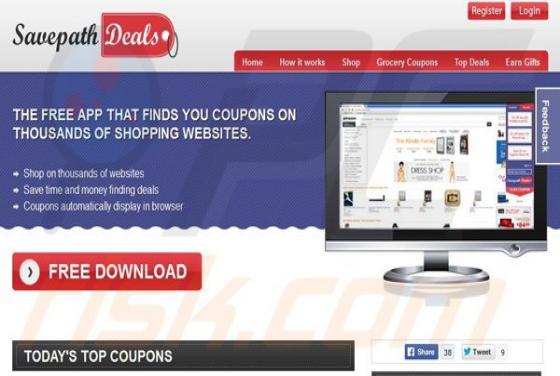 Logiciel de publicité Savepath Deals