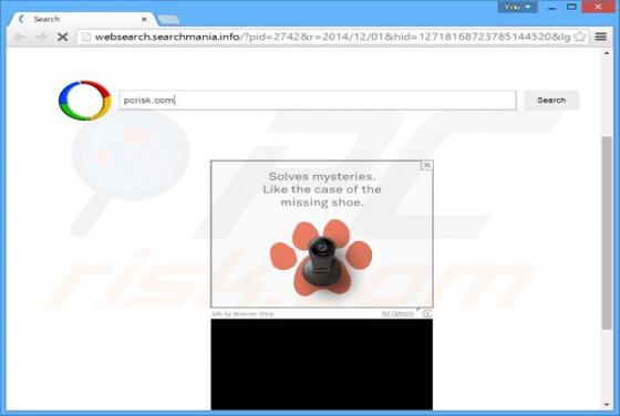 Redirection vers Websearch.searchmania.info