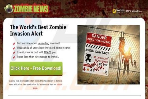 Logiciel de publicité Zombie News