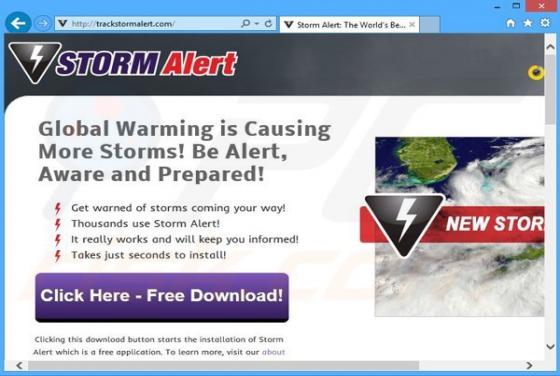 Logiciel de publicité Storm Alert