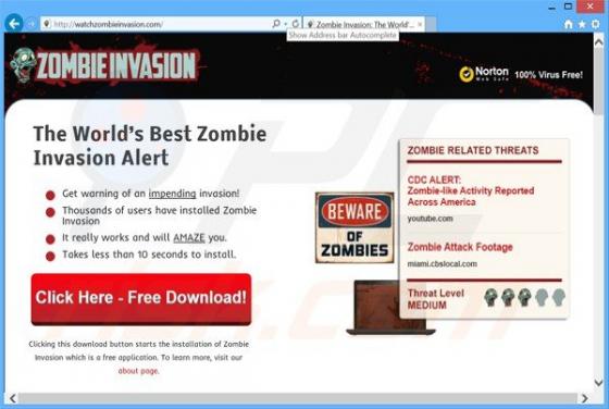 Logiciel de publicité Zombie Invasion
