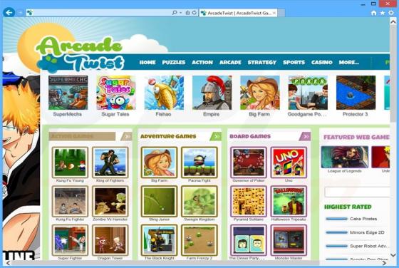 Publicités ArcadeTwist