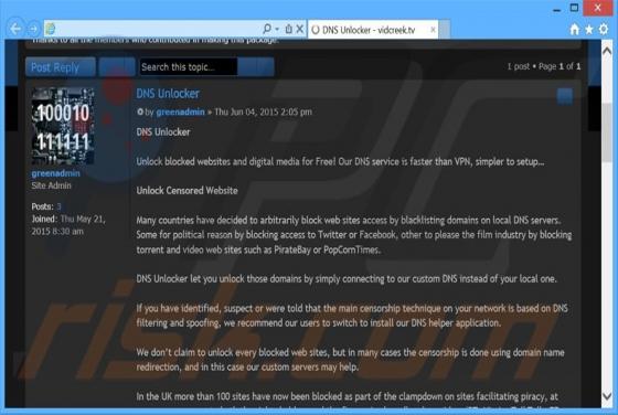 Logiciel de publicité DNS Unlocker