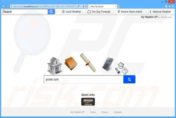 Redirection vers Search.myweatherxp.com