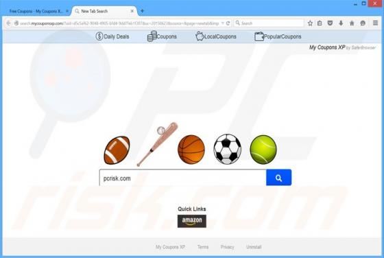 Redirection vers Search.mycouponsxp.com