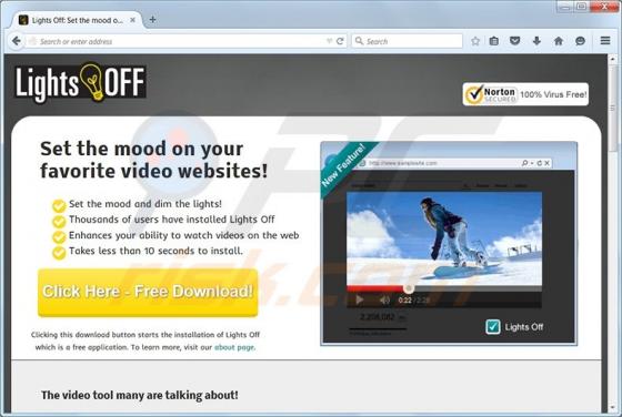 Logiciel de publicité Lights Off!