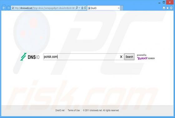 Redirection vers Dnsioweb.net