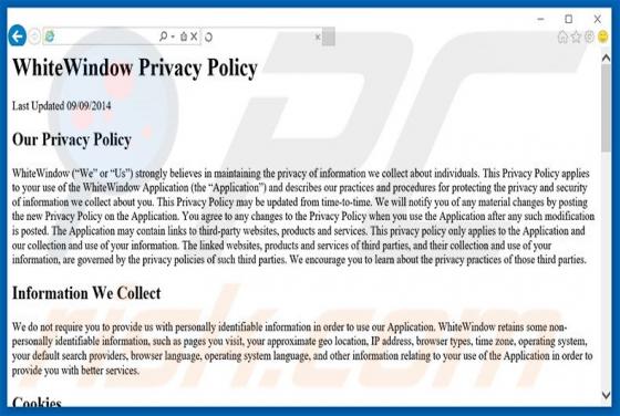 Logiciel de publicité WhiteWindow