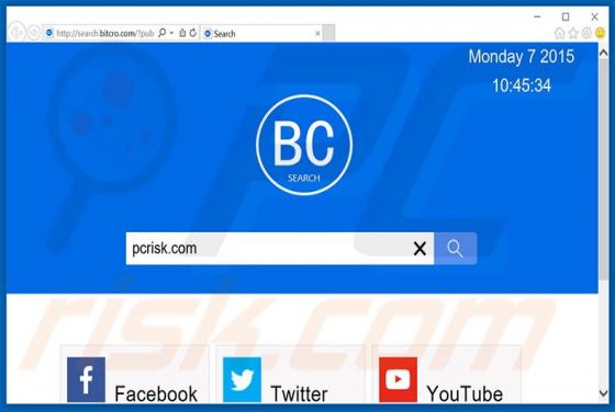 Redirection vers Search.bitcro.com