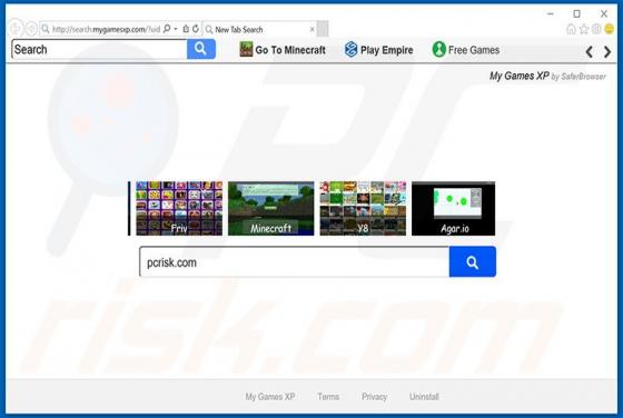 Redirection vers Search.mygamesxp.com