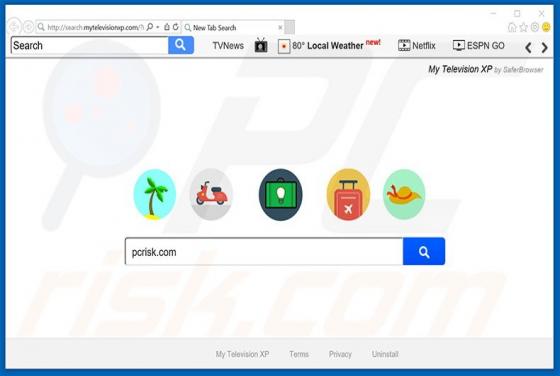 Redirection vers Search.mytelevisionxp.com