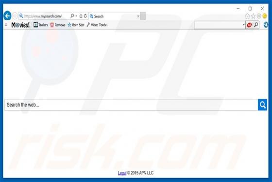 Redirection vers Mysearch.com
