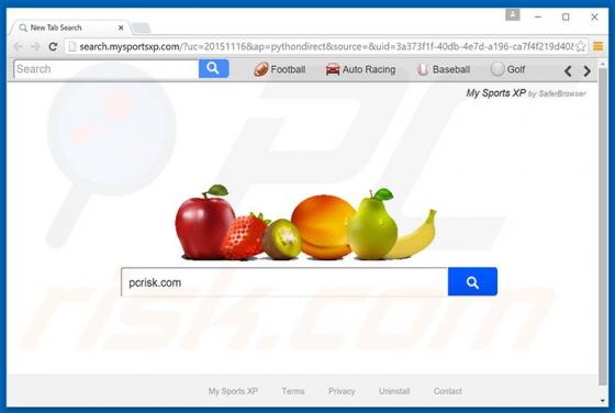 Redirection vers Search.mysportsxp.com