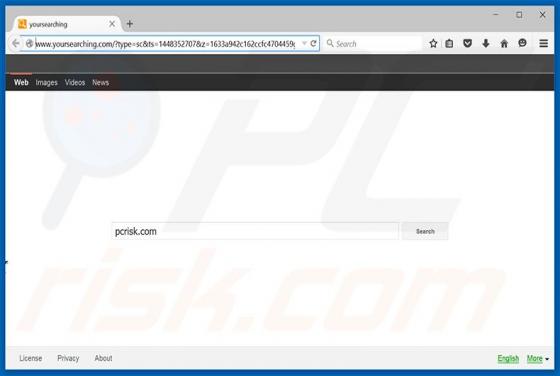 Redirection vers Yoursearching.com