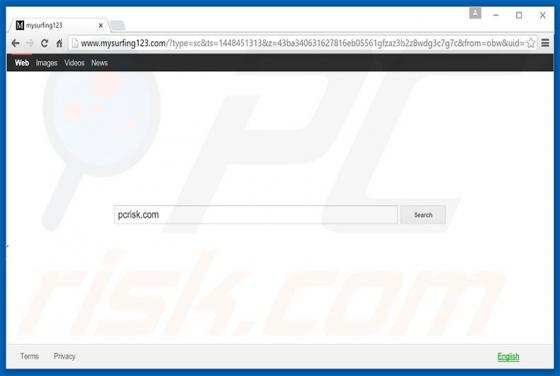 Redirection vers Mysurfing123.com