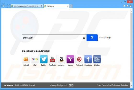 Redirection vers Wow.com