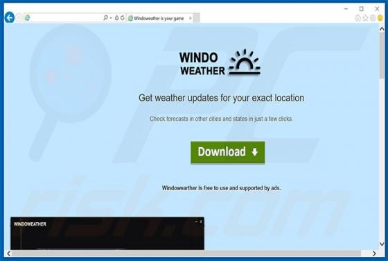 Logiciel de publicité Windoweather