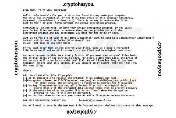 Rançongiciel .Cryptohasyou