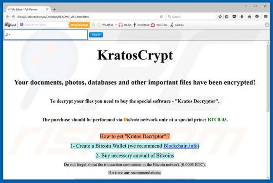 Rançongiciel KratosCrypt