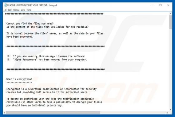Rançongiciel Alpha (Alfa)