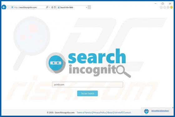 Redirection vers Searchincognito.com