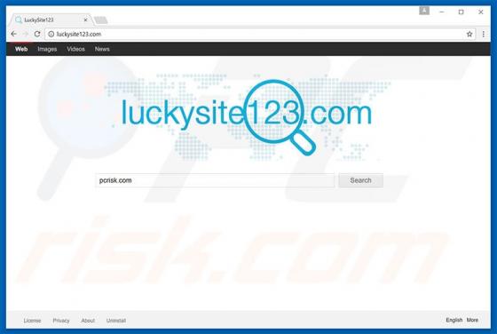 Redirection vers Luckysite123.com