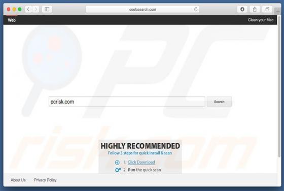 Redirection vers Coolasearch.com (Mac)