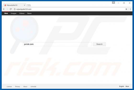Redirection vers Myluckysite123.com