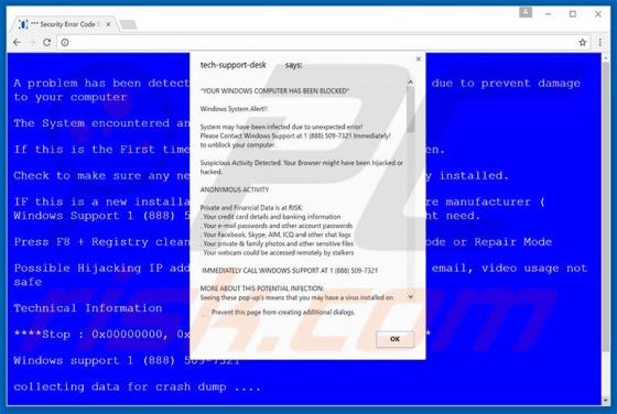 Arnaque Votre Ordinateur Windows A Été Bloqué