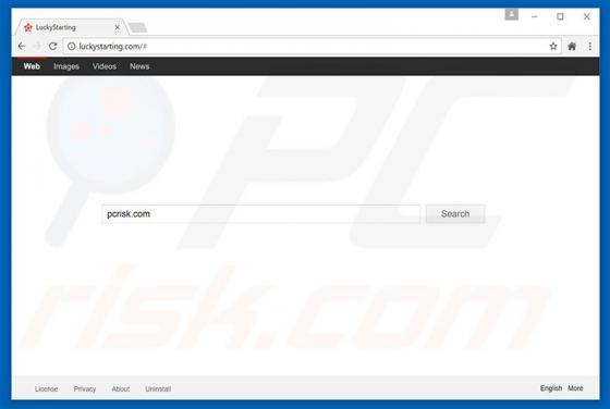 Redirection vers Luckystarting.com