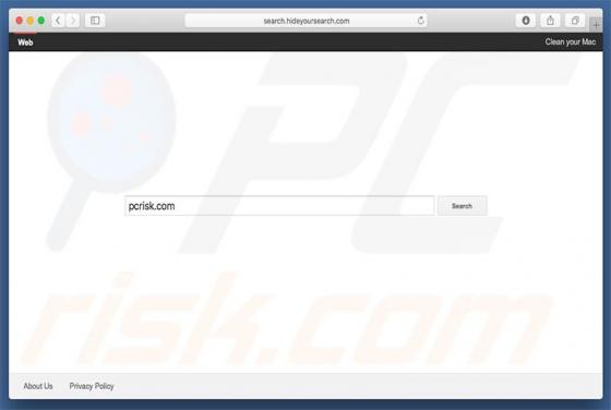 Redirection vers Search.hideyoursearch.com (Mac)