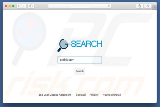 Redirection vers G-search.pro (Mac)